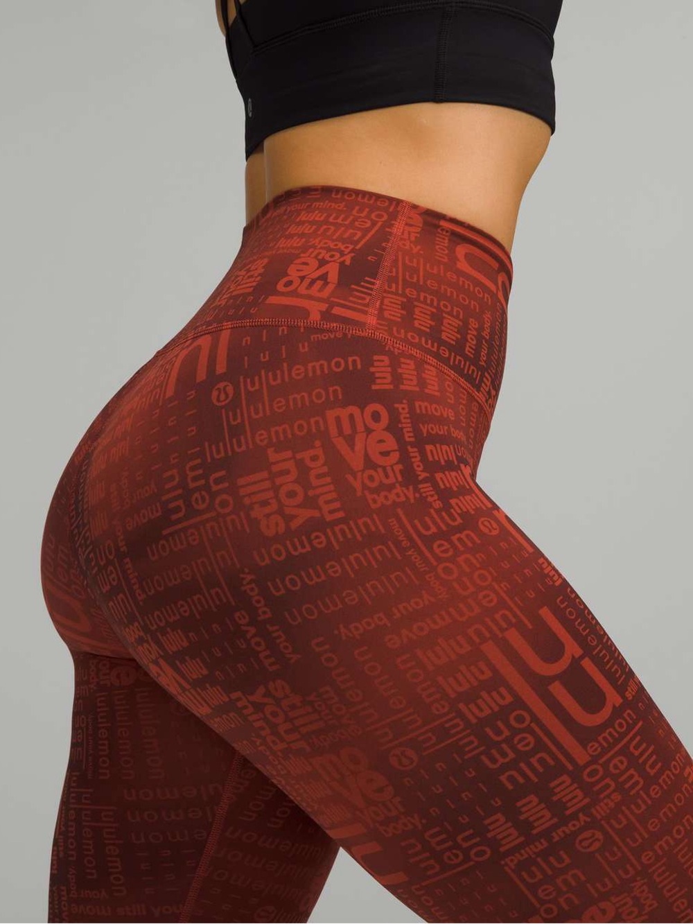 184. Lululemon Wunder Train Contour Fit High-Rise Tight 25" Ombre Red 25”